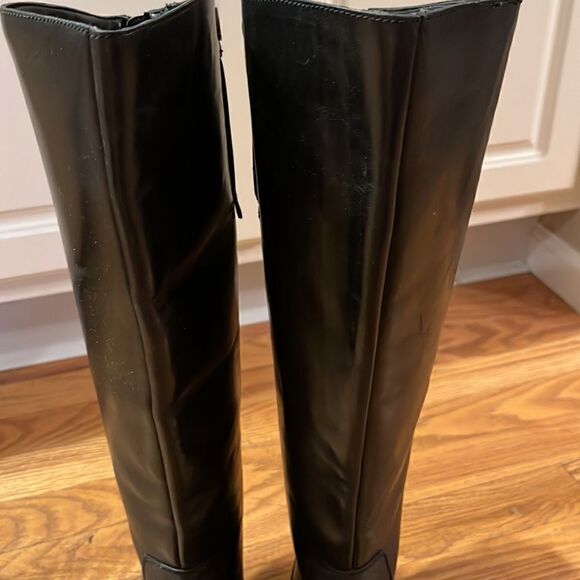 Franco Sarto Women’s Black Rounded Toe Becky Wide Calf Knee High Boots- Size 6M - Picture 9 of 16